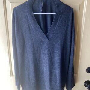 Black/Gray V-Neck Sweater